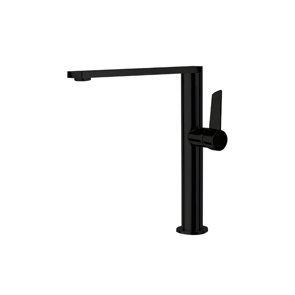 MITIGEUR CUISINE CYLINDRIQUE BEC PLA NOIR MAT