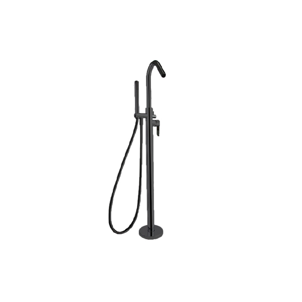 MITIGEUR BAIN DE DOUCHE SUR COLONNE NOIR MAT