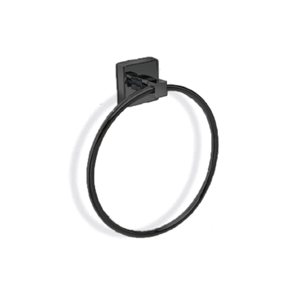 PORTE SERVIETTE ANNEAU NOIR MAT MILET