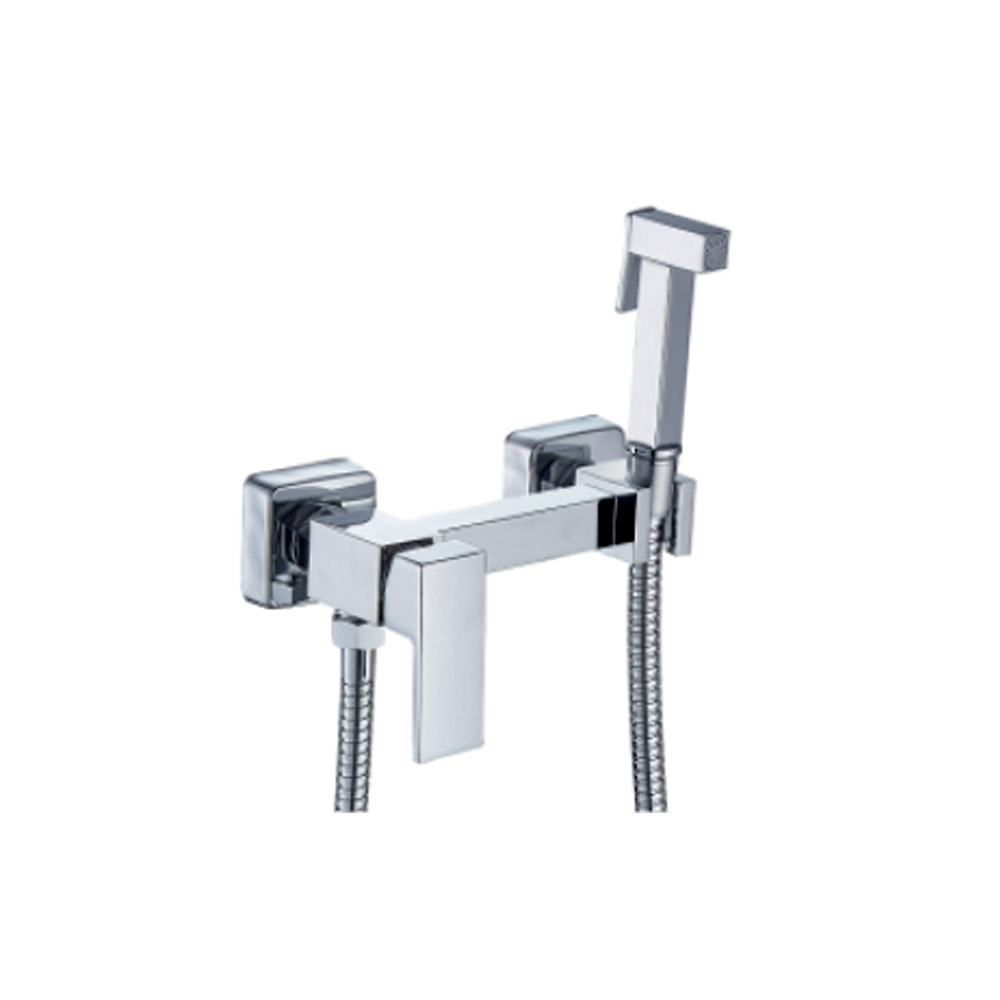 GARNITURE WC+MITIGEUR APPARENT CARRE