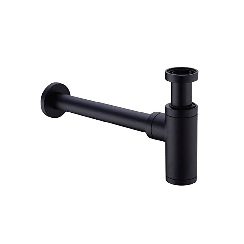 SIPHON LAVABO ROND NOIR MAT