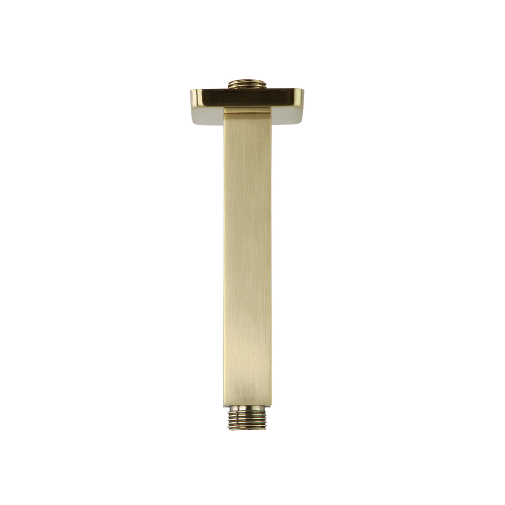 BRAS DE DOUCHE PLAFONIE CARRE OR BROSSE