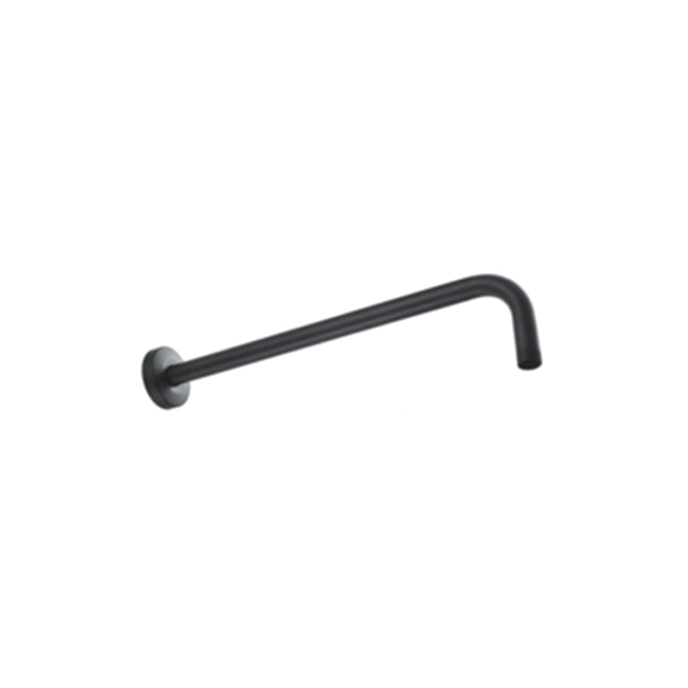 BRAS DOUCHE MURAL ROND NOIR MAT 40cm