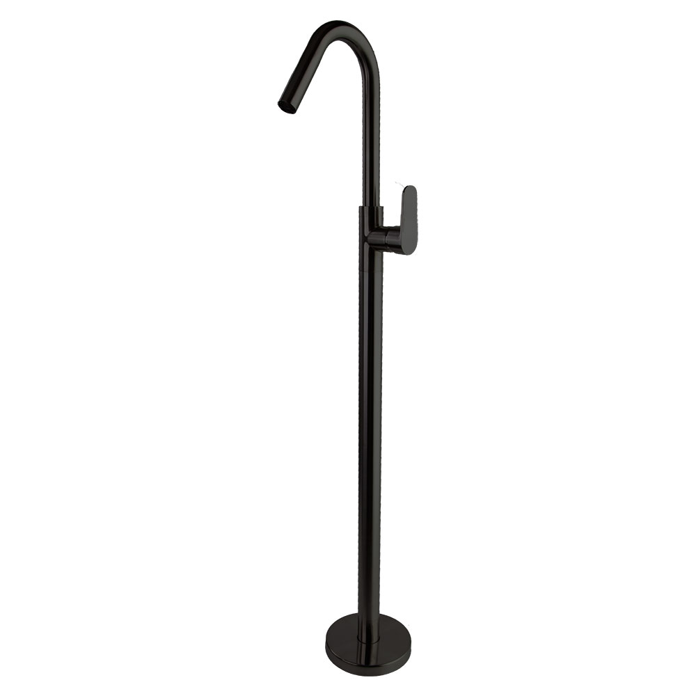MITIGEUR LAVABO SUR COLONNE NOIR MAT