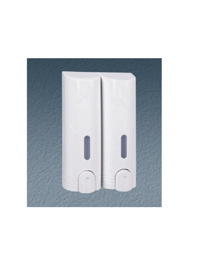 DISTRIBUTEUR DE SAVON LIQUIDE DOUBLE EN ABS 400MLX2