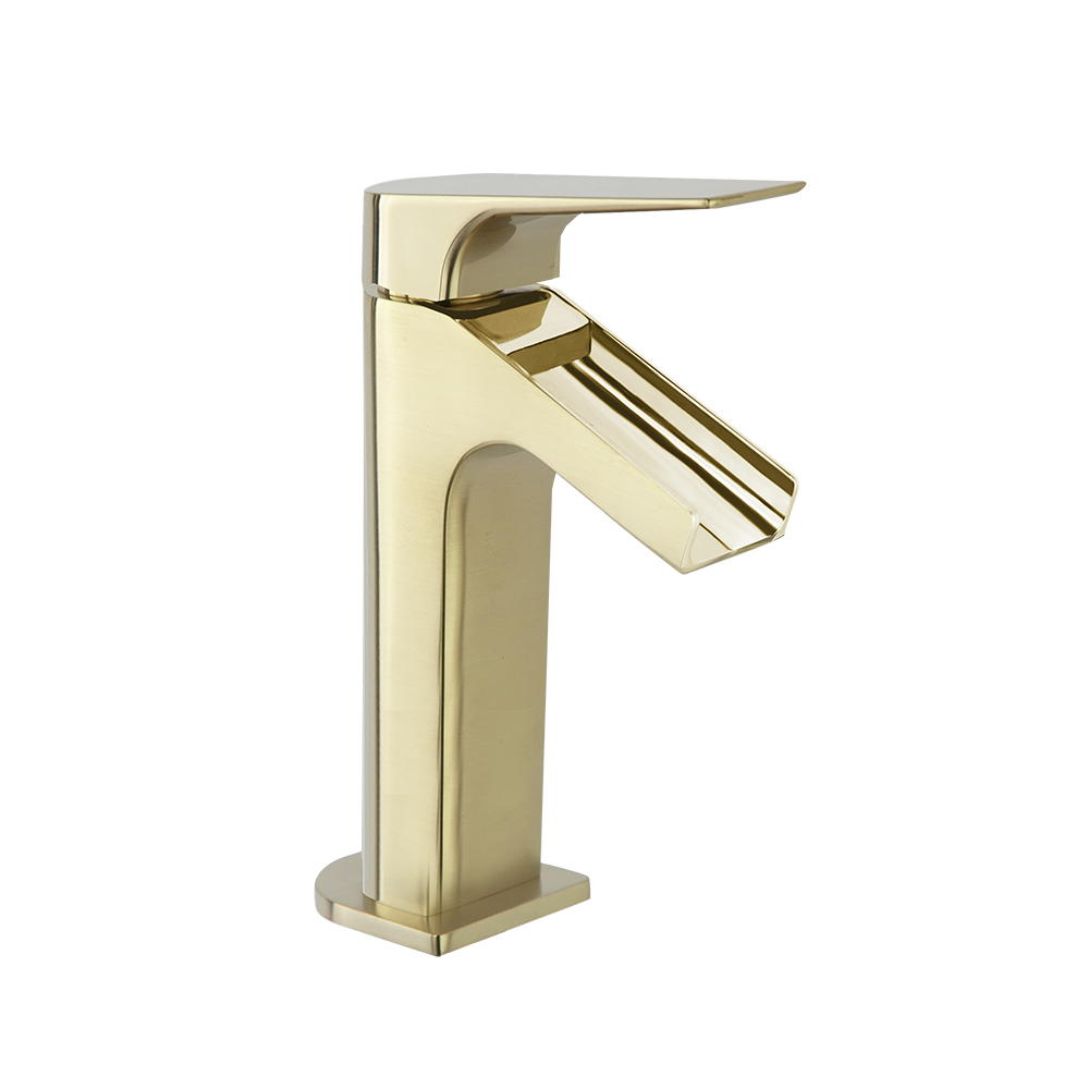 MITIGEUR LAVABO BEC CASCADE OR BROSSE URBAN CHIC
