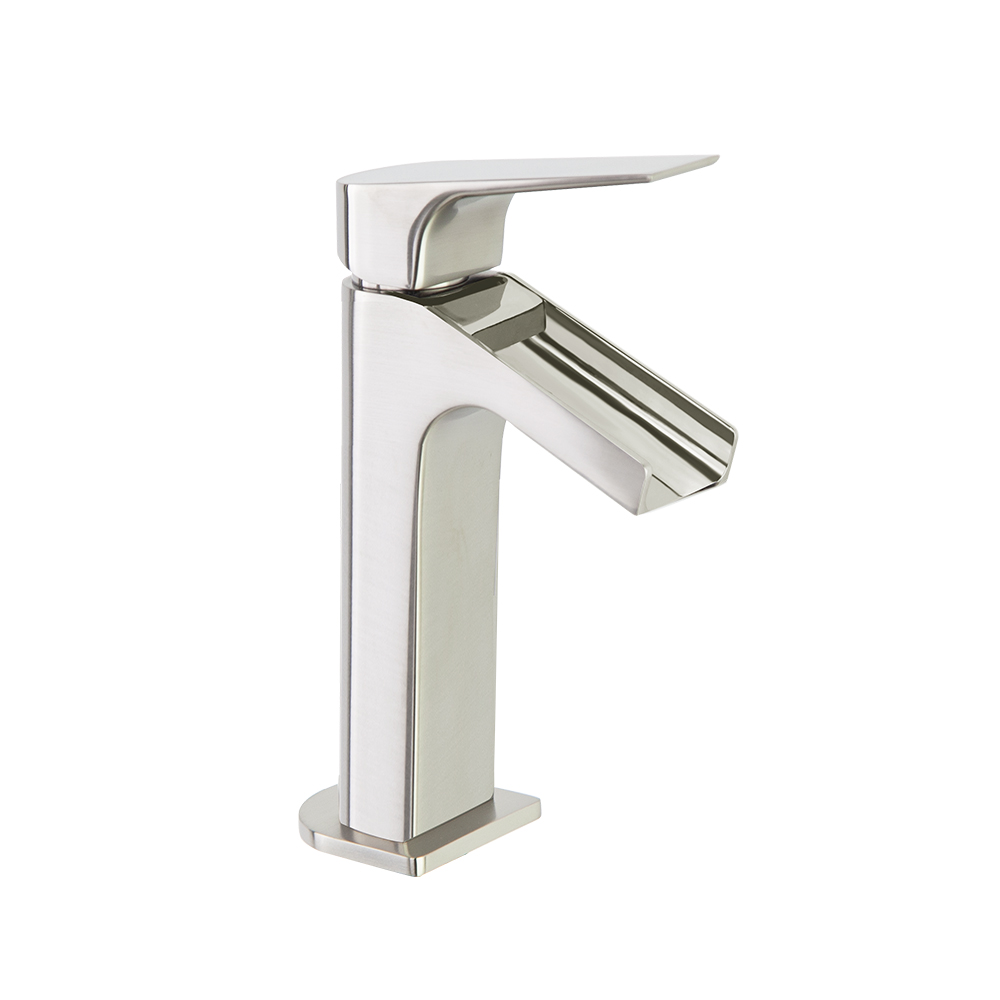 MITIGEUR LAVABO BEC CASCADE NICKEL BROSSE URBAN CHIC