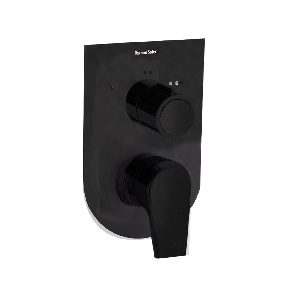 MITIGEUR DOUCHE A ENCASTRER 2 VOIES NOIR MAT URBAN CHIC