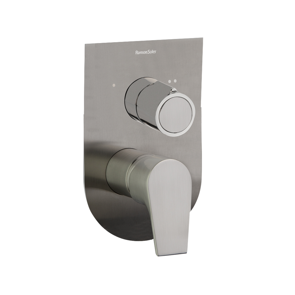 MITIGEUR DOUCHE A ENCASTRER 2 VOIES NICKEL BROSSE