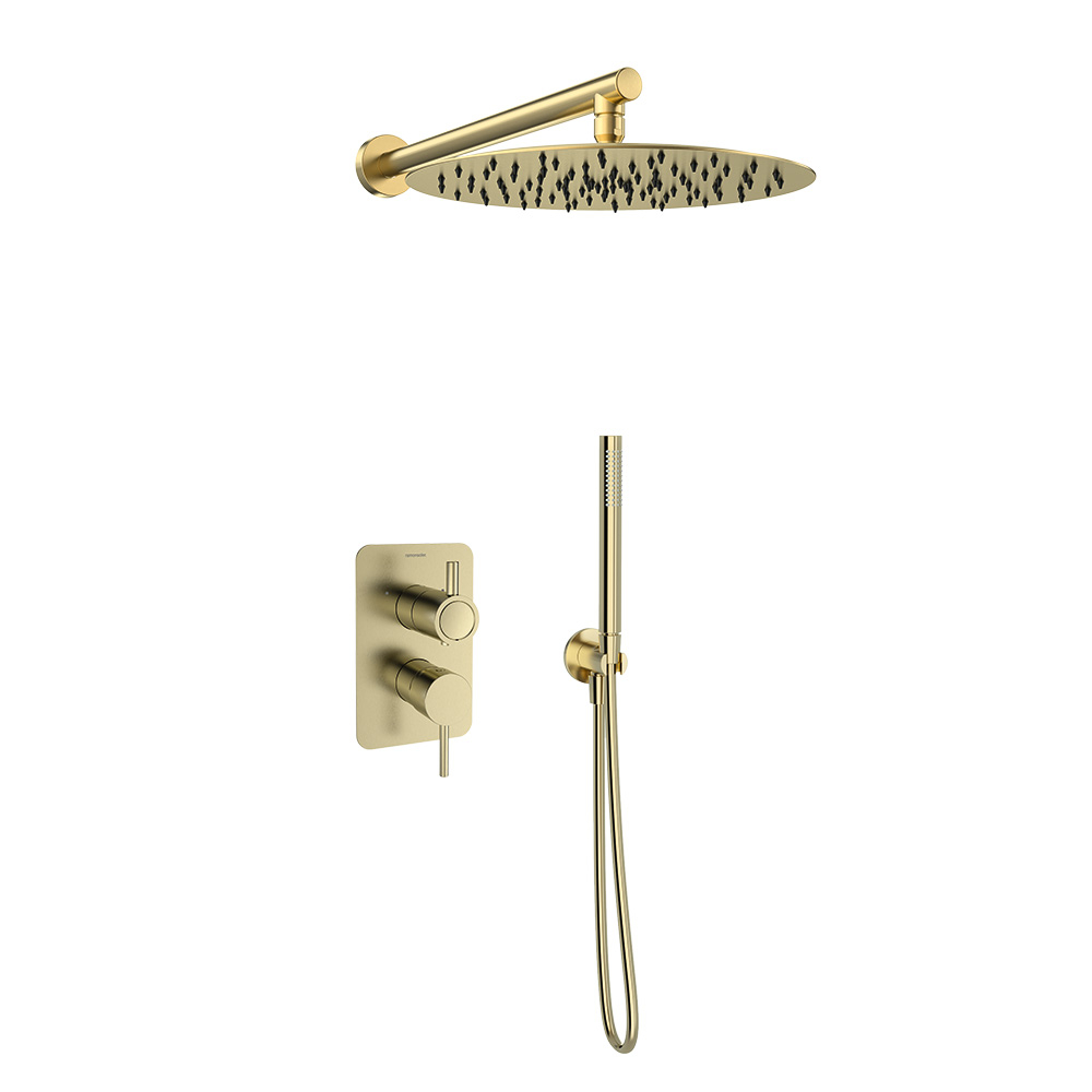 KIT ODISEA 2 VOIES ENCASTRE ROND OR BROSSE