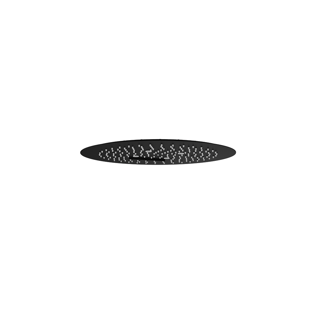 DOUCHE DE TETE RONDE ENCASTRER AVEC CASCADE DIAM 450 NOIR MAT