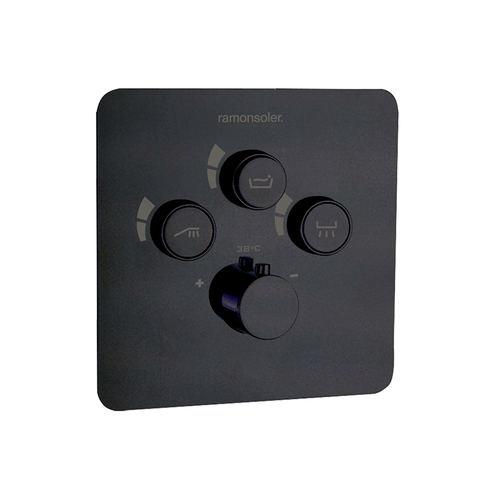 MITIGEUR RS SMART THERMOSTATIQUE A ENCASTRER 3 VOIES NOIR MAT