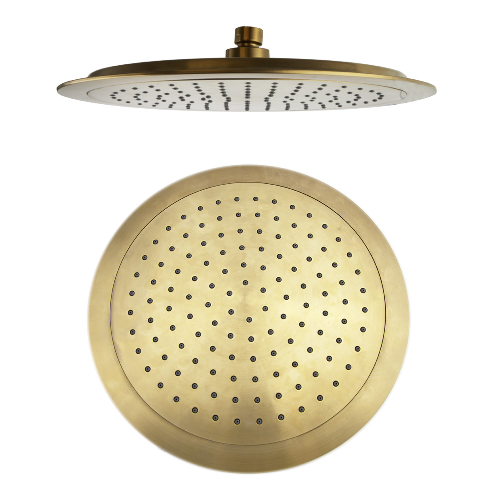 DOUCHE DE TETE ABS SLIM RONDE OR BROSSE