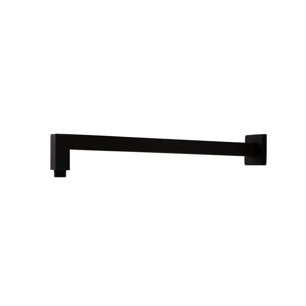 BRAS DE DOUCHE MURAL CARRE NOIR MAT