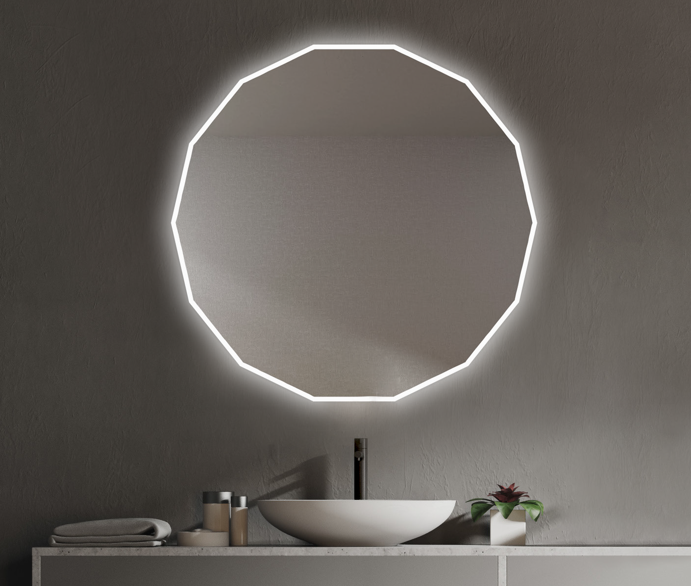 MIROIR LED URANO DIAM 80CM