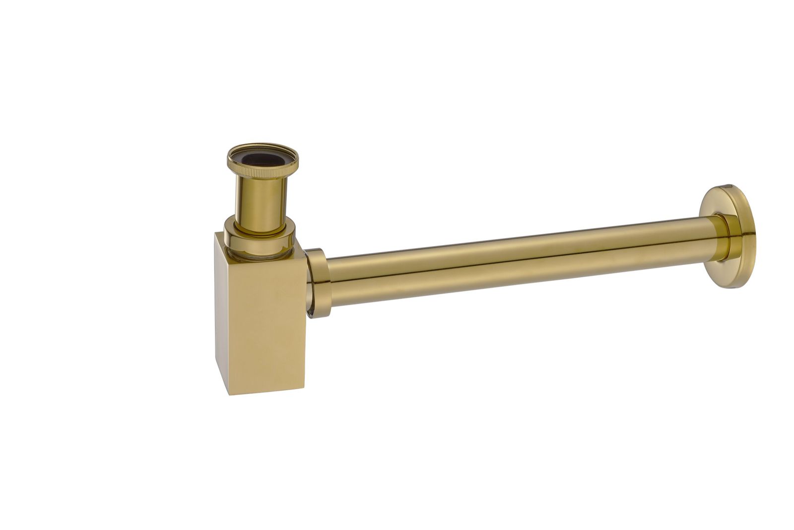 SIPHON LAVABO ROND OR BROSSE