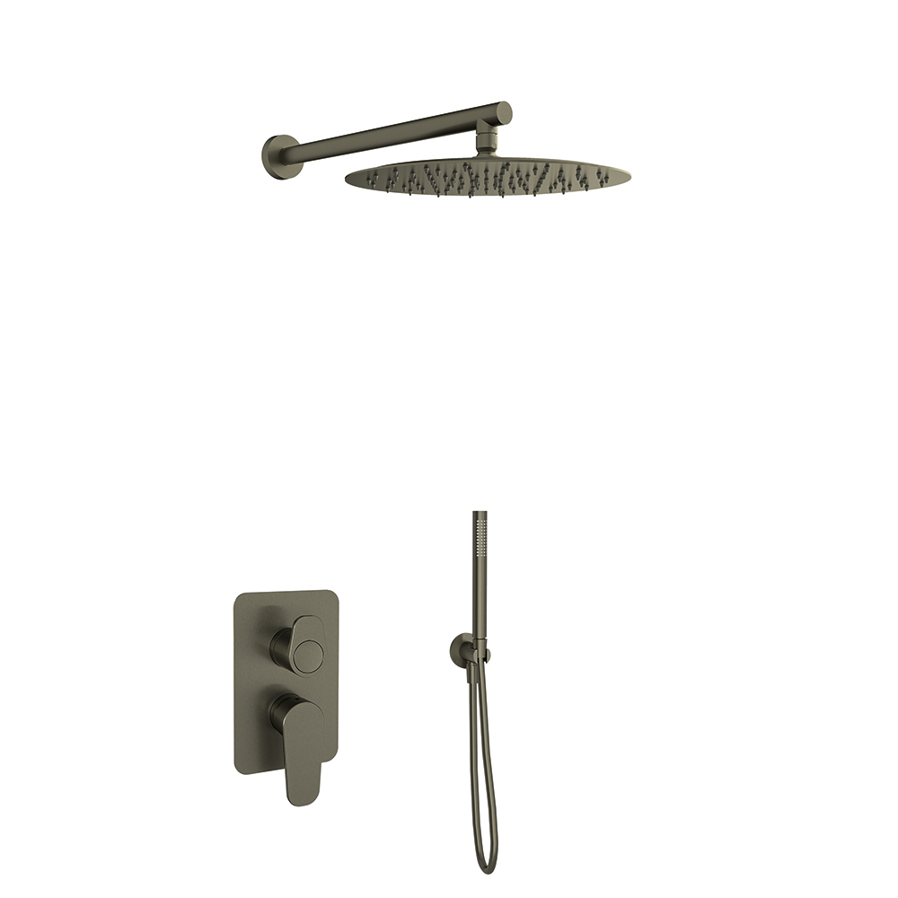 KIT ALEXIA 2 VOIES ENCASTRE ROND GRAHITE