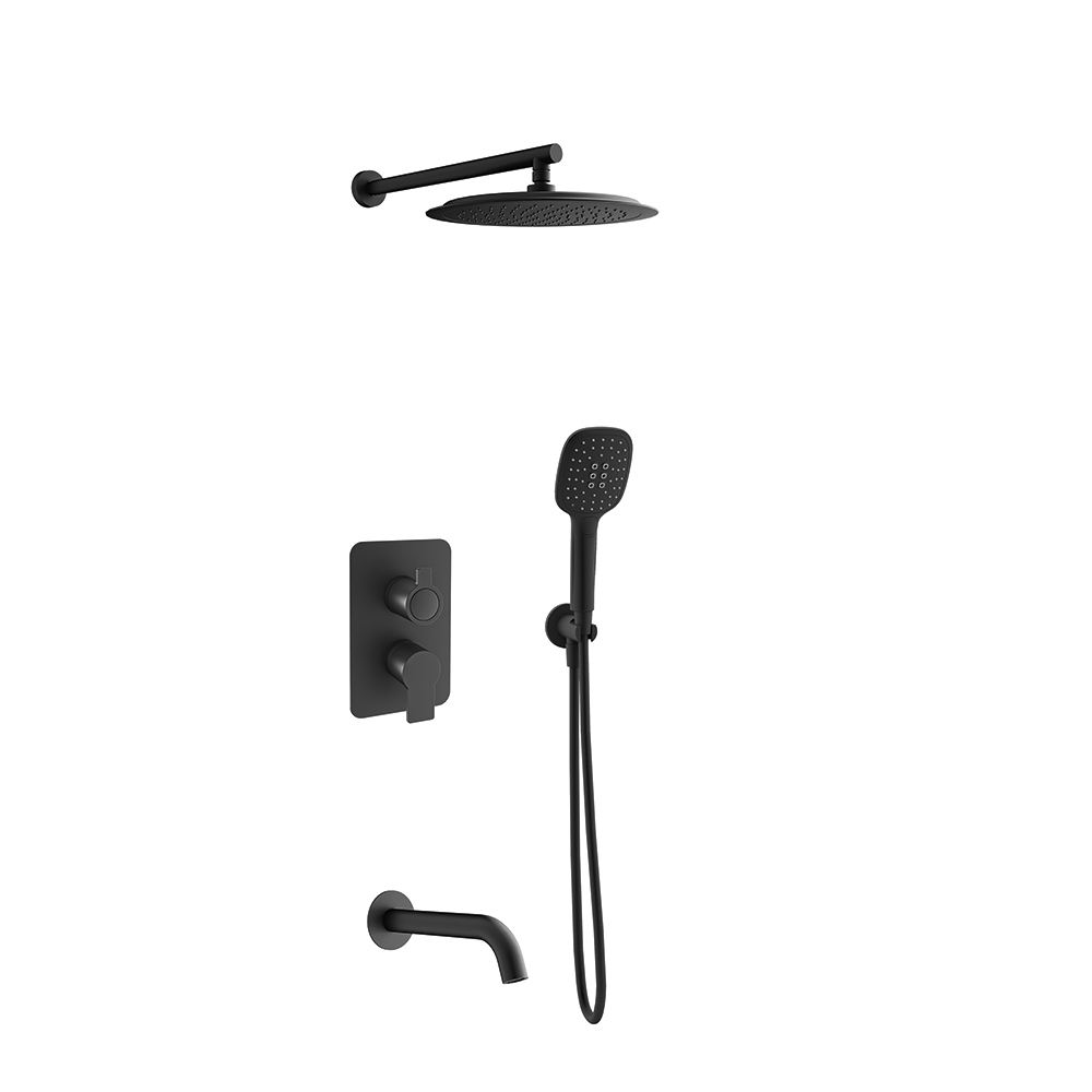 KIT BLAUTHERM 3 VOIES ENCASTRE ROND NOIR MAT