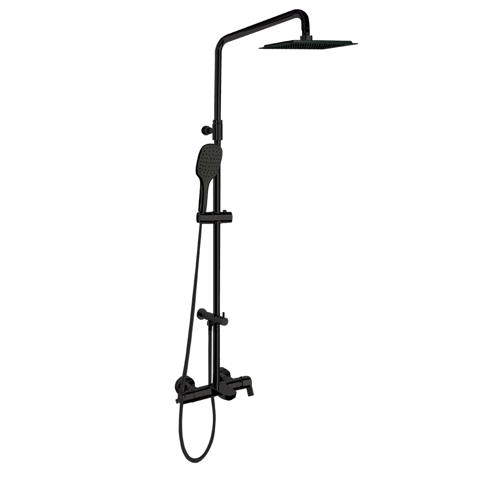 COLONNE BAIN DOUCHE BLAUTHERM NOIR MAT CARRE