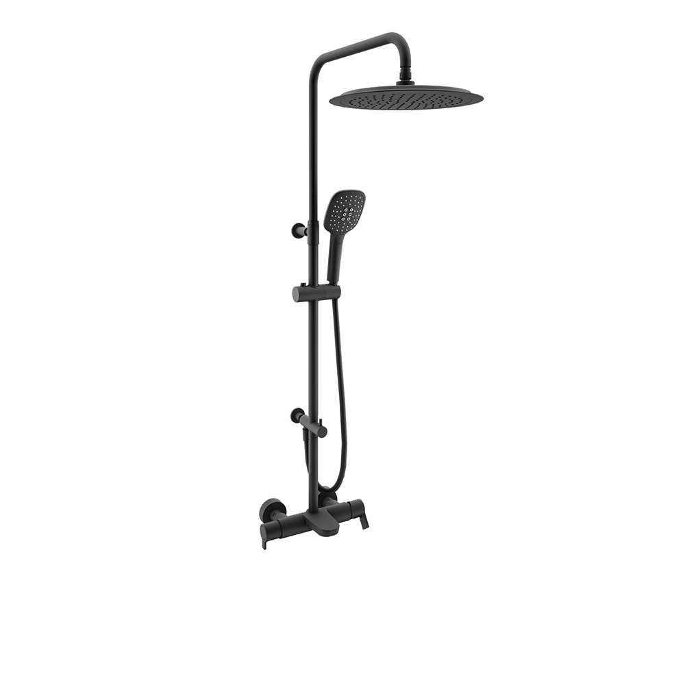 COLONNE BAIN DOUCHE BLAUTHERM NOOIR MAT RONDE 