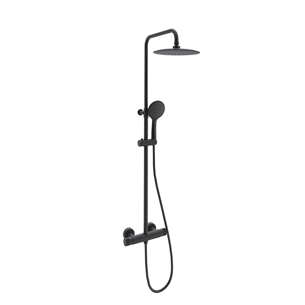 COLONNE DOUCHE MONOTECH NOIR MAT RONDE